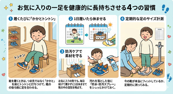 お気に入りの一足を健康的に長持ちさせる4つの習慣